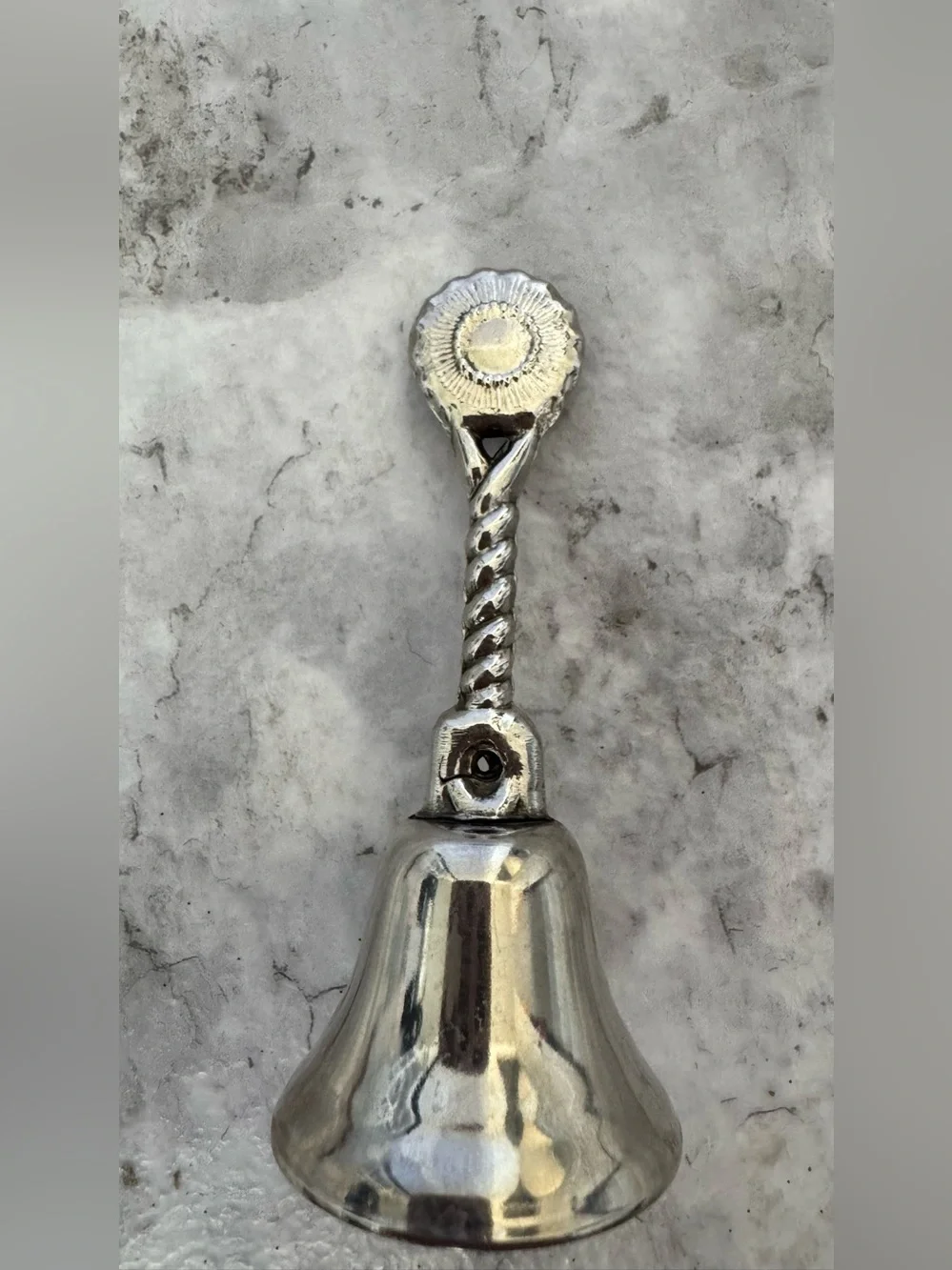 Silver Hand Bell with Nevada symbols Handle